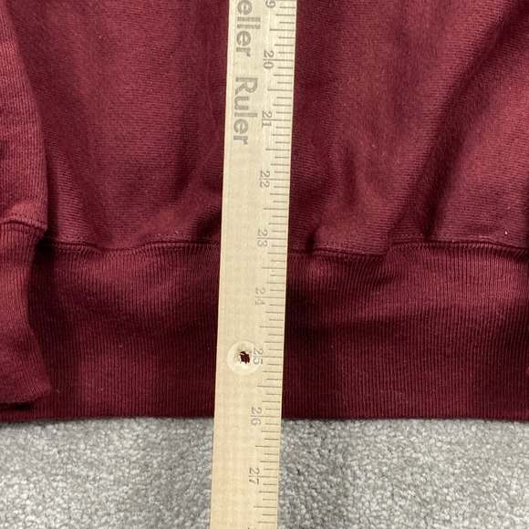 Champion Premium Reverse Weave Sweatshirt Maroon Burgundy Crewneck Mens Large L - Picture 4 of 9